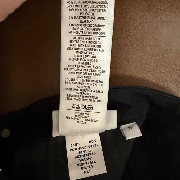 Joes Jeans The Hi Honey High Rise Bootcut Black Jeans Womens Size 26x34" - Picture 12 of 12